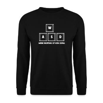 Zocken Computerspieler Zocker Gaming Gamer - Unisex Pullover - Schwarz - Vorne - Alina (178cm) & Michal (187cm)