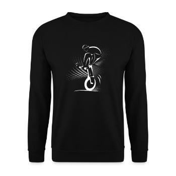 Unicycle | Descendance freestyle en monocycle - Sweat-shirt Unisexe - noir - Devant - Alina (178cm) & Michal (187cm)