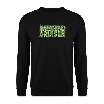 Weekend Cruisen Tuning Szene Car Meet - Unisex Pullover - Schwarz - Vorne - Alina (178cm) & Michal (187cm)