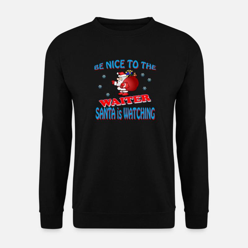 SANTA WAITER - Unisex Pullover - Schwarz