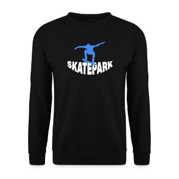 SKATEPARK - Unisex Pullover - Schwarz - Vorne - Alina (178cm) & Michal (187cm)