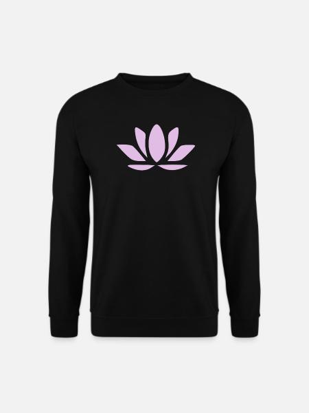 Lotusblume Lotusblüten pastell Blume Blüte Yoga - Unisex Pullover - Schwarz