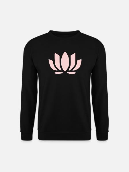 Lotusblume Lotusblüten pastell Blume Blüte Yoga - Unisex Pullover - Schwarz