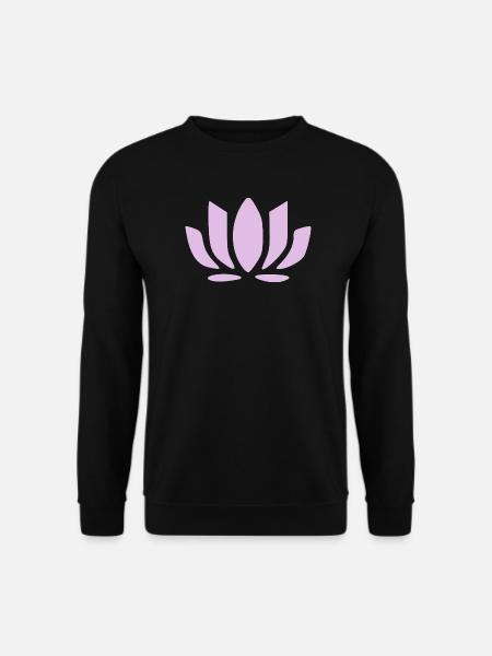 Lotusblume Lotusblüten pastell Blume Blüte Yoga - Unisex Pullover - Schwarz