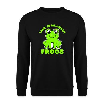 Parle-moi des grenouilles, amateur drôle de grenouilles - Sweat-shirt Unisexe - noir - Devant - Alina (178cm) & Michal (187cm)