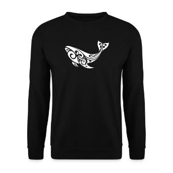 baleine - Sweat-shirt Unisexe - noir - Devant - Alina (178cm) & Michal (187cm)
