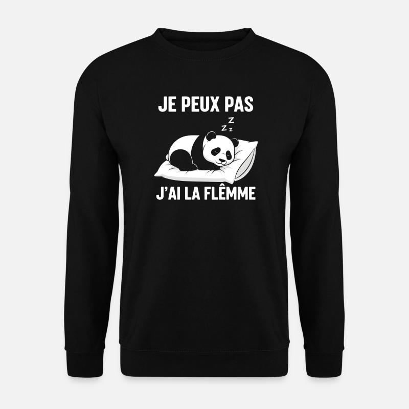I Can't I'm Lazy - Unisex Sweatshirt - black