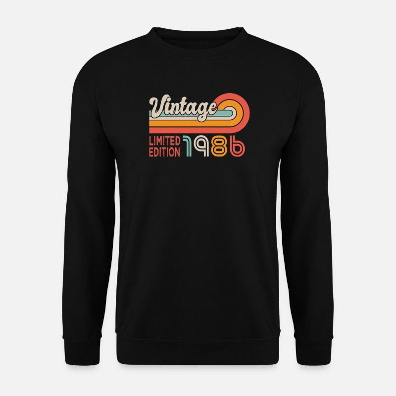 Geburtstag 1986 Geboren 1986, 40 Jahre alt - Unisex Pullover - Schwarz
