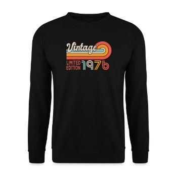1976 anniversaire 1976 50 ans - Sweat-shirt Unisexe - noir - Devant - Alina (178cm) & Michal (187cm)