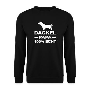 Dackel - Unisex Pullover - Schwarz - Vorne - Alina (178cm) & Michal (187cm)