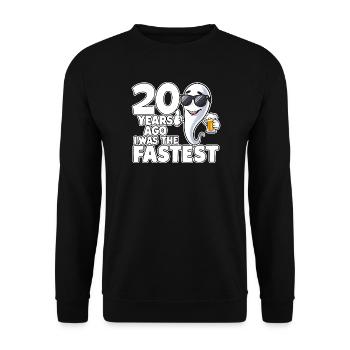 Il y a 20 ans, l’anniversaire le plus rapide et drôle - Sweat-shirt Unisexe - noir - Devant - Alina (178cm) & Michal (187cm)