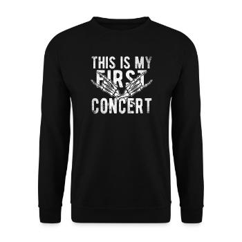 C’est mon premier concerto de concert rock Primo Drôle - Sweat-shirt Unisexe - noir - Devant - Alina (178cm) & Michal (187cm)