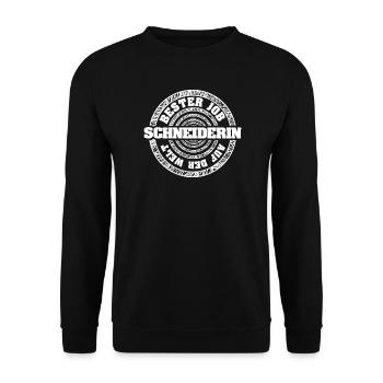 Gift for seamstress - Unisex Sweatshirt - black - Front - Alina (178cm) & Michal (187cm)