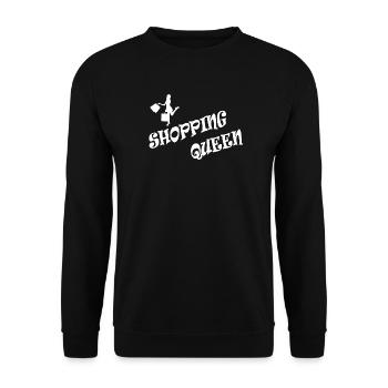 Shopping Queen - Unisex Sweatshirt - black - Front - Alina (178cm) & Michal (187cm)