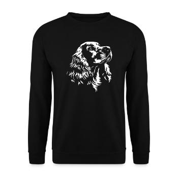 Chiens en silhouette du cocker espagnol anglais Wilsigns - Sweat-shirt Unisexe - noir - Devant - Alina (178cm) & Michal (187cm)