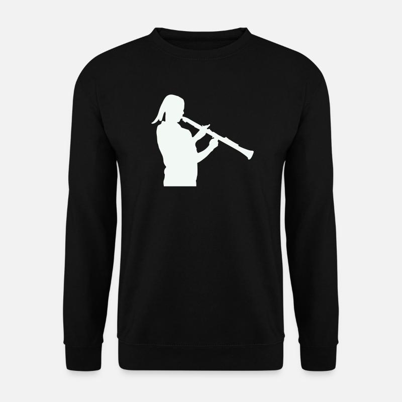 Silhouette avec clarinette - Sweat-shirt Unisexe - noir
