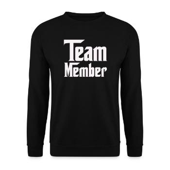 Team Member - Unisex Sweatshirt - black - Front - Alina (178cm) & Michal (187cm)