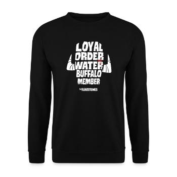 Familie Feuerstein Loyal Order Of Water Buffalo - Unisex Pullover - Schwarz - Vorne - Alina (178cm) & Michal (187cm)