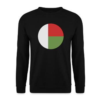 Drapeau rond de Madagascar - Sweat-shirt Unisexe - noir - Devant - Alina (178cm) & Michal (187cm)