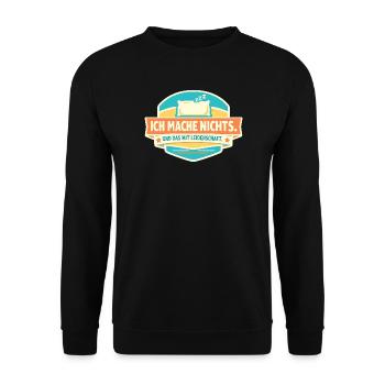 Ne rien faire avec passion - Sweat-shirt Unisexe - noir - Devant - Alina (178cm) & Michal (187cm)