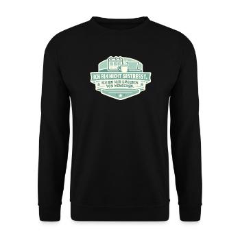 Not stressed Surrounded by people - Unisex Sweatshirt - black - Front - Alina (178cm) & Michal (187cm)