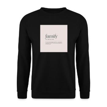 Family First – Heartwarming Family Love Des - Sweat-shirt Unisexe - noir - Devant - Alina (178cm) & Michal (187cm)