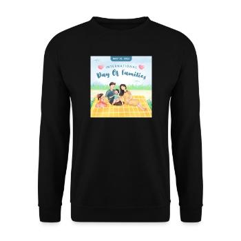 Family First – Heartwarming Family Love Des - Sweat-shirt Unisexe - noir - Devant - Alina (178cm) & Michal (187cm)