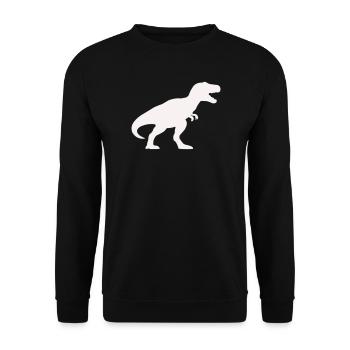 Dino Silhouette Tyrannosaurus Rex - Unisex Sweatshirt - black - Front - Alina (178cm) & Michal (187cm)