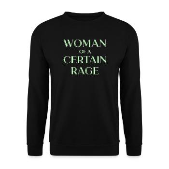 Femme puissante avec autocollants imprimés Attitude - Sweat-shirt Unisexe - noir - Devant - Alina (178cm) & Michal (187cm)
