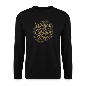 Femme d’une certaine rage Étiquette autocollante - Sweat-shirt Unisexe - noir - Devant - Alina (178cm) & Michal (187cm)