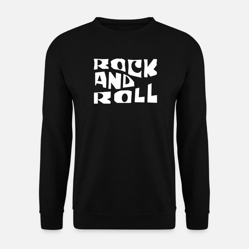 Rock'n'Roll Retro-Typografie - Unisex Pullover - Schwarz
