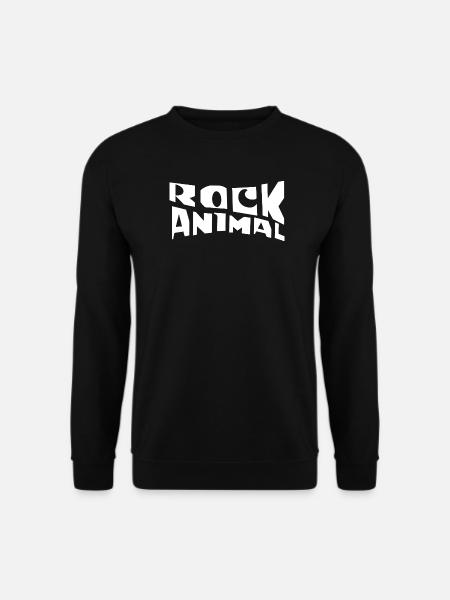 Rock Animal: Bold Monochrome Graphic - Unisex Sweatshirt - black