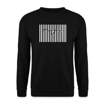 Barcode Illusion  - Unisex Pullover - Schwarz - Vorne - Alina (178cm) & Michal (187cm)