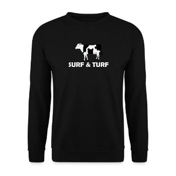 SURF & TURF - Unisex Sweatshirt - black - Front - Alina (178cm) & Michal (187cm)