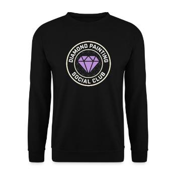 Diamond Painting, Diamond Art, Diamond Painter - Unisex Sweatshirt - black - Front - Alina (178cm) & Michal (187cm)