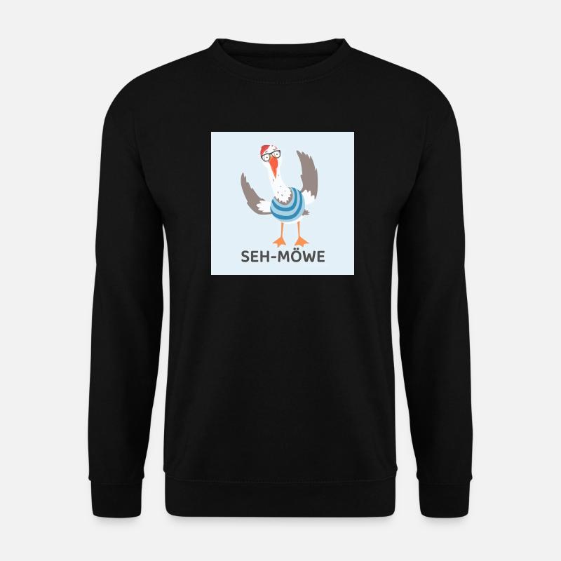 SEH-MÖWE – Funny Seagull - Unisex Sweatshirt - black