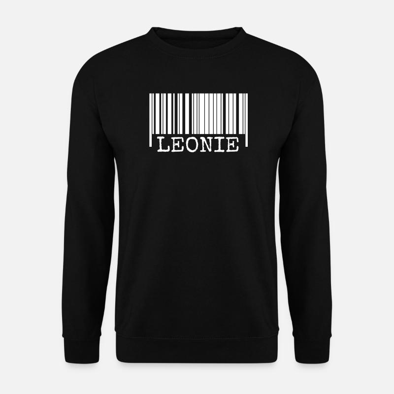 Leonie als Strichcode - Unisex Pullover - Schwarz