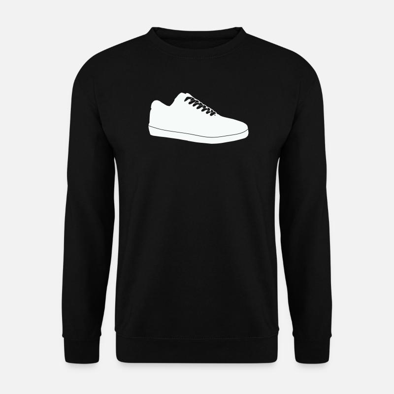 Schuh-Silhouette Linienkunst - Unisex Pullover - Schwarz