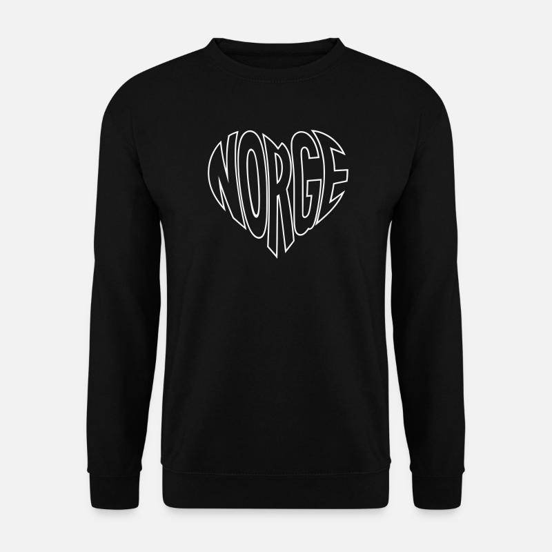 Norge Heart Lettering - Unisex Sweatshirt - black