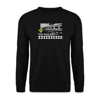 THE RAILWAY - Unisex Sweatshirt - black - Front - Alina (178cm) & Michal (187cm)