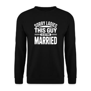 Groom-To-Be Wedding Quote - Unisex Sweatshirt - black - Front - Alina (178cm) & Michal (187cm)