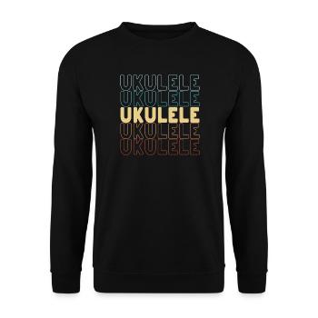 Typographie du ukulélé - Sweat-shirt Unisexe - noir - Devant - Alina (178cm) & Michal (187cm)