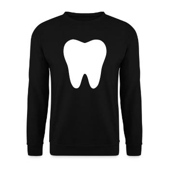 Tooth, Teeth, Dentist Gift - Unisex Sweatshirt - black - Front - Alina (178cm) & Michal (187cm)