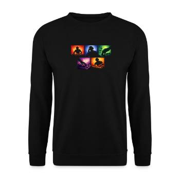 Sound Waves DJ Set Color Explosion - Unisex Sweatshirt - black - Front - Alina (178cm) & Michal (187cm)