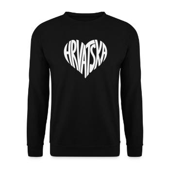 Fonts du cœur de Hrvatska Croatia - Sweat-shirt Unisexe - noir - Devant - Alina (178cm) & Michal (187cm)