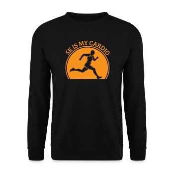 Courir un 5 km est mon cadeau de coureur cardio marathonien - Sweat-shirt Unisexe - noir - Devant - Alina (178cm) & Michal (187cm)
