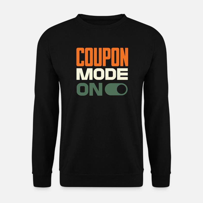 Coupon Mode On – Schnäppchenjäger Retro Design - Unisex Pullover - Schwarz