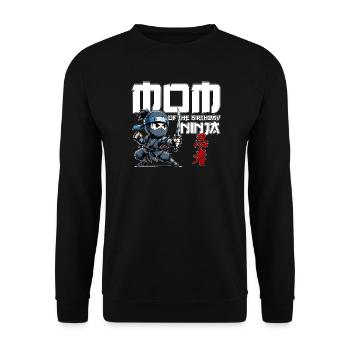 Maman de l’anniversaire Ninja Anniversaire Drôle - Sweat-shirt Unisexe - noir - Devant - Alina (178cm) & Michal (187cm)