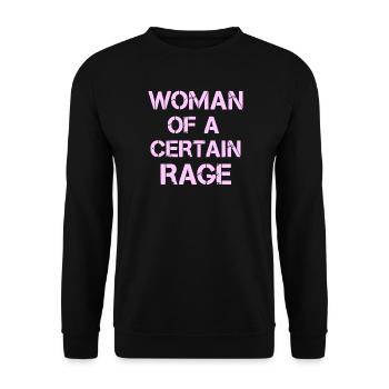 Femme féministe à la chemise d’une certaine rage - Sweat-shirt Unisexe - noir - Devant - Alina (178cm) & Michal (187cm)