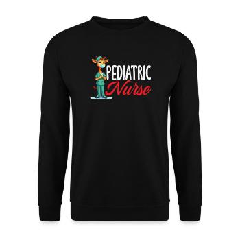 Infirmière pédiatrique Médecine de la girafe - Sweat-shirt Unisexe - noir - Devant - Alina (178cm) & Michal (187cm)